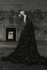 Picture of Black swarovski Crystal Couture Strapless Wedding Dress