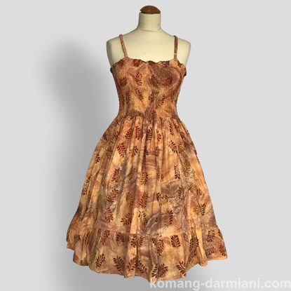 Gambar Batik Print Summer Dress - Autumn Leaves