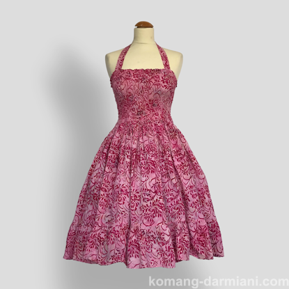 Gambar Batik Print Summer Dress - Pink Floral