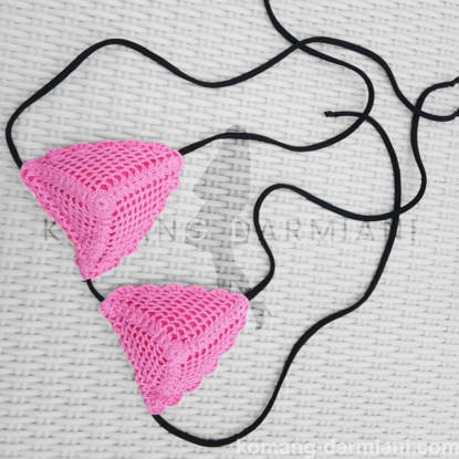 Gambar Crochet Bikini Top - Pink