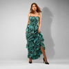 Imagen de Turquoise/Black Floral maxi summer dress