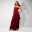 Picture of Red/Black Floral maxi summer dress