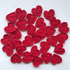 Red Crochet Heart Appliqués