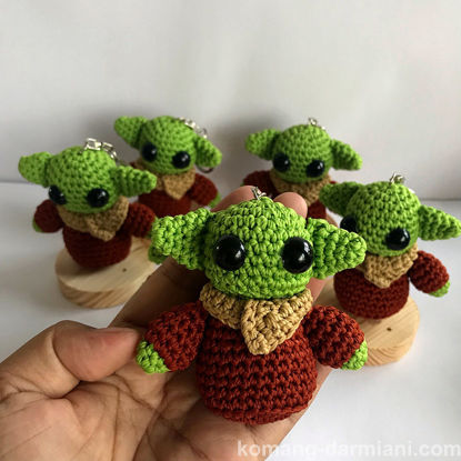 Picture of Baby yoda  Crochet keychain