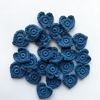 Blue Crochet Heart Appliqués