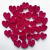 Hot-pink Crochet Heart Appliqués