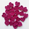 Pink Crochet Heart Appliqués