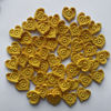 Yellow Crochet Heart Appliqués