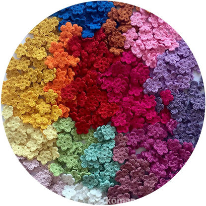 Imagen de Small Crochet Flower Appliqués - product & pattern