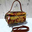 Picture of Nature-Inspired deep red Botanical Print Leather Handbag for Women | Komang Darmiani