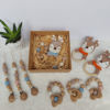 Picture of Enchanting Deer Crochet Baby Rattle Set Stimulating Infant Toys & Pacifier chain - copy