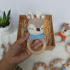 Picture of Enchanting Deer Crochet Baby Rattle Set Stimulating Infant Toys & Pacifier chain - copy