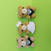 Gambar Sweet Crochet Bear Couple Keychain Set Adorable Duo Accessory
