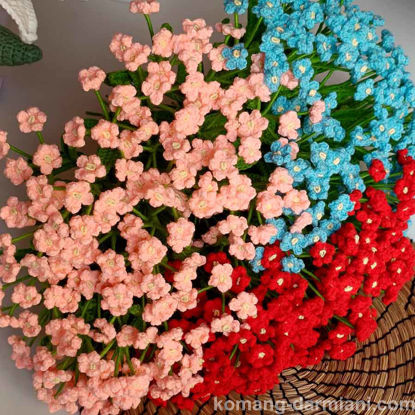 Picture of Forget-me-not - realistic handmade crochet flowers