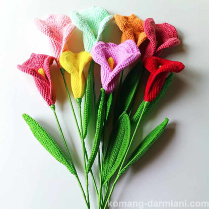 Picture of Calla Lily - realistic handmade crochet flowers